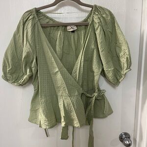 Universal Thread Sage Wrap Blouse
